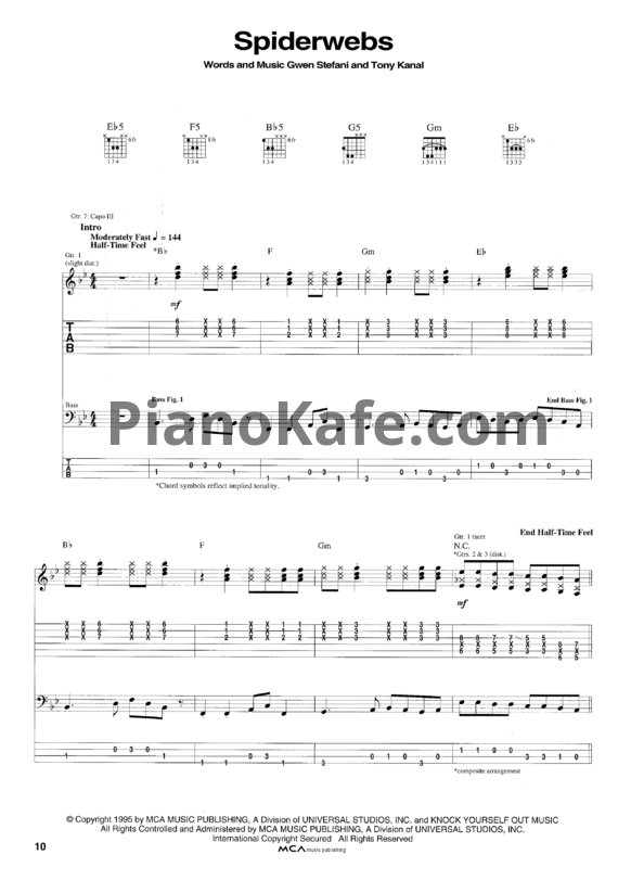 Ноты No Doubt - Tragic kingdom (Songbook) - PianoKafe.com