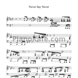 Ноты Justin Bieber - Never say never - предпросмотр