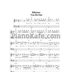 Ноты Rihanna - You da one - предпросмотр