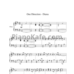 Ноты One Direction - Diana - предпросмотр