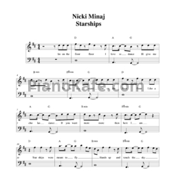 Ноты Nicki Minaj - Starships - предпросмотр