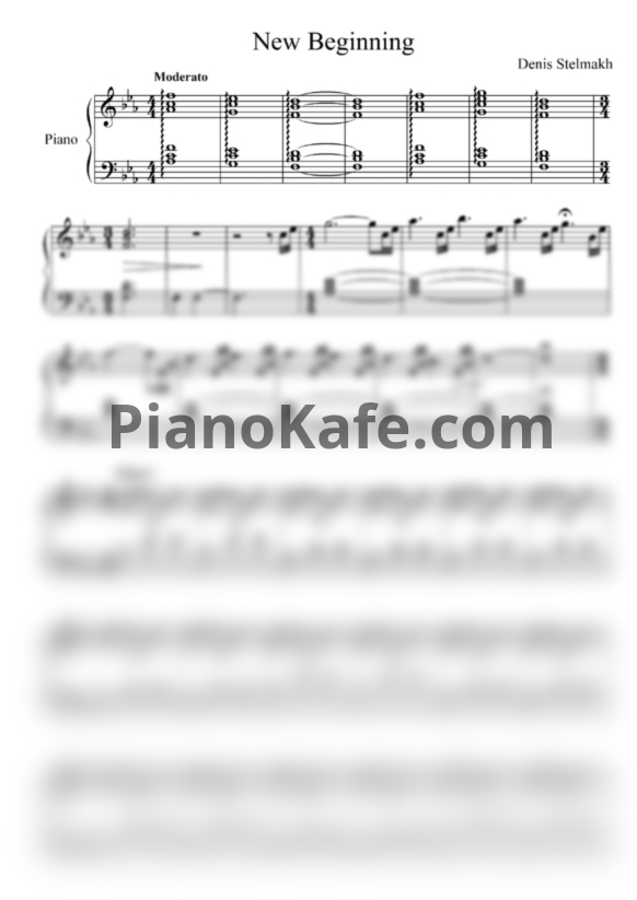 Ноты Denis Stelmakh - New beginning - PianoKafe.com