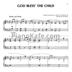 Ноты Billie Holiday - God bless' the child (Версия 2) - предпросмотр