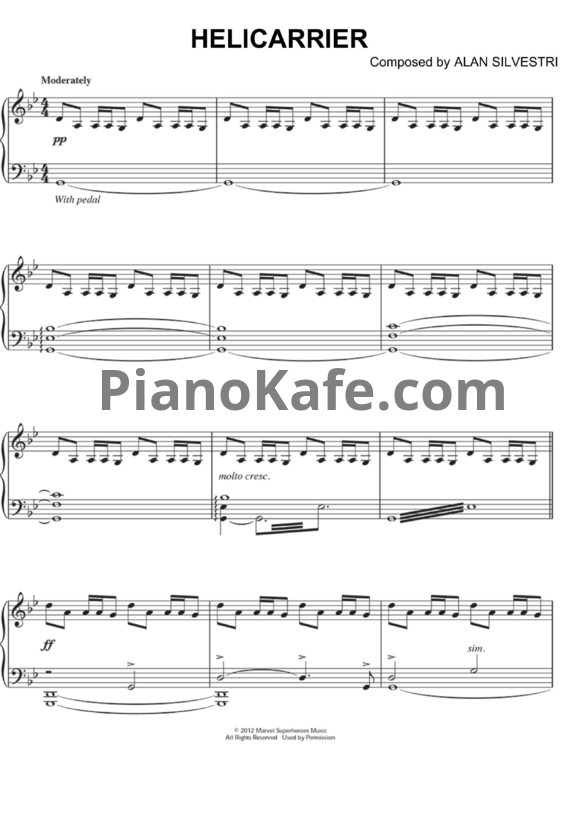 Ноты Alan Silvestri - Halicarrier - PianoKafe.com