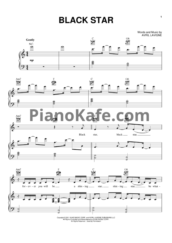 Ноты Avril Lavigne - Goodbye lullaby (Книга нот) - PianoKafe.com