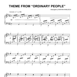 Ноты Marvin Hamlisch - Theme from "Ordinary people' - предпросмотр