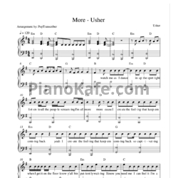 Ноты Usher - More - предпросмотр