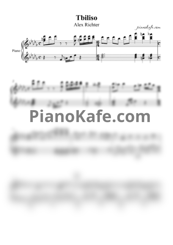 Ноты Alex Richter - Tbiliso - PianoKafe.com