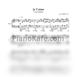 Ноты Lara Fabian - Je T'aime (Piano cover) - предпросмотр