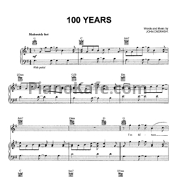 Ноты Five for Fighting - 100 Years (2)