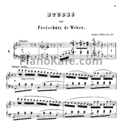 Ноты С. Геллер - Четыре этюда на темы из оперы "Вольный стрелок" Вебера (Op. 127) - предпросмотр