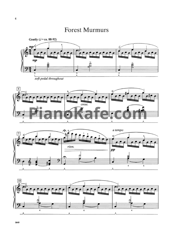 Ноты William Gillock - Forest murmurs - PianoKafe.com