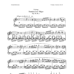 Ноты Генрих Лихнер - Сонатина до мажор (Op. 49) - предпросмотр