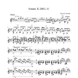 Ноты Д. Скарлатти - Соната K268/L41 - предпросмотр