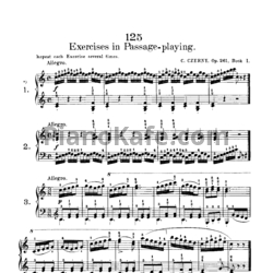 Ноты Карл Черни - 125 упражнений в пассажах (Op. 261) - предпросмотр