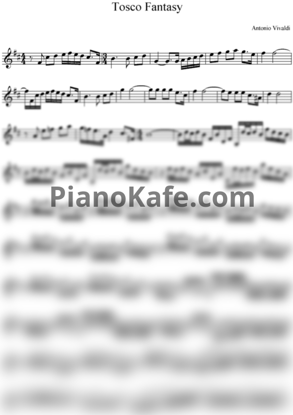 Ноты Antonio Vivaldi - Tosco fantasy - PianoKafe.com