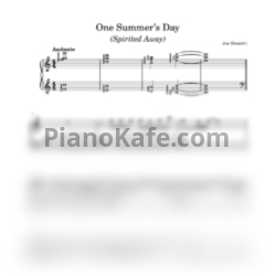 Ноты Joe Hisaishi - One summer’s day (Легкая версия) - предпросмотр