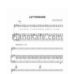 Ноты Green Day - Letter bomb - предпросмотр