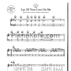 Ноты Abba - Lay all your love on me - предпросмотр