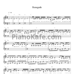 Ноты Big Red Machine feat. Taylor Swift - Renegade - предпросмотр