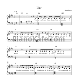 Ноты Noah Cyrus - Liar - предпросмотр