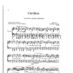 Ноты Эдуард Элгар - Carillon (Op. 75) - предпросмотр