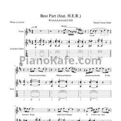 Ноты Daniel Caesar feat. H.E.R. - Best part - предпросмотр