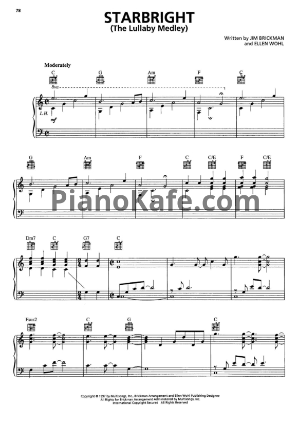 Ноты Jim Brickman - Starbright - PianoKafe.com