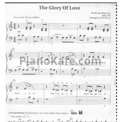 Ноты Billy Hill - The glory of love (Arranged by Billy Boyd) - предпросмотр