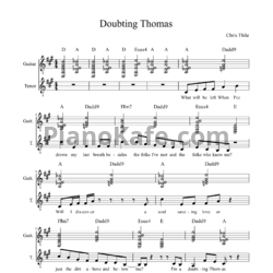Ноты Chris Thile - Doubting thomas - предпросмотр