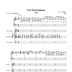 Ноты AJR - I'm not famous