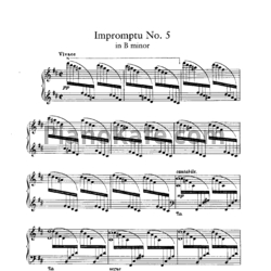 Ноты Ян Сибелиус - Экспромт №5 си минор - предпросмотр