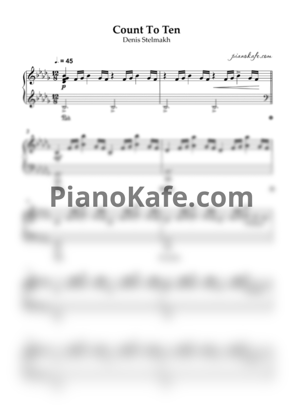 Ноты Denis Stelmakh - Count to ten - PianoKafe.com