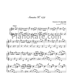 Ноты Д. Скарлатти - Соната K159 - предпросмотр