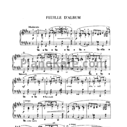 Ноты Фредерик Шопен - Листок из альбома - предпросмотр
