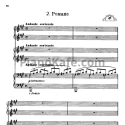 Ноты Сергей Рахманинов - Романс (для фортепиано в 6 рук) - предпросмотр