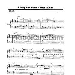 Ноты Boyz II Men - A song for mama - предпросмотр