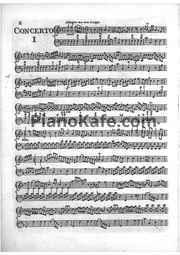 Ноты К. Ф. Абель - Шесть концертов для фортепиано (Op. 11, Партии) - PianoKafe.com