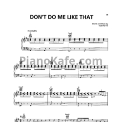 Ноты Tom Petty & The Heartbreakers - Don't do me like that