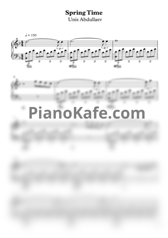 Ноты Unis Abdullaev - Spring time - PianoKafe.com