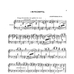 Ноты Луи Моро Готшалк - Impromptu (Op. 54) - предпросмотр