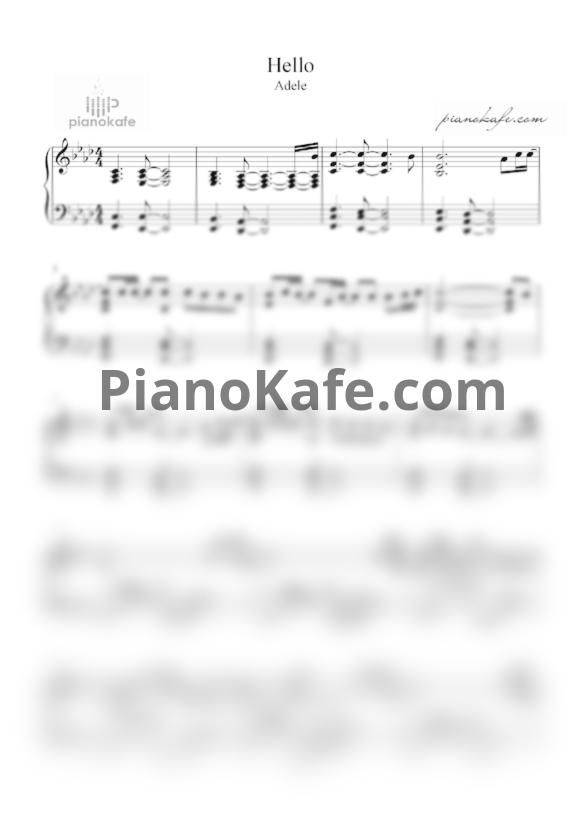 Ноты Мария Панюкова - Hello - PianoKafe.com