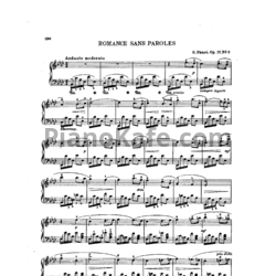 Ноты G. Faure - Romance sans paroles (Op. 17 №3)