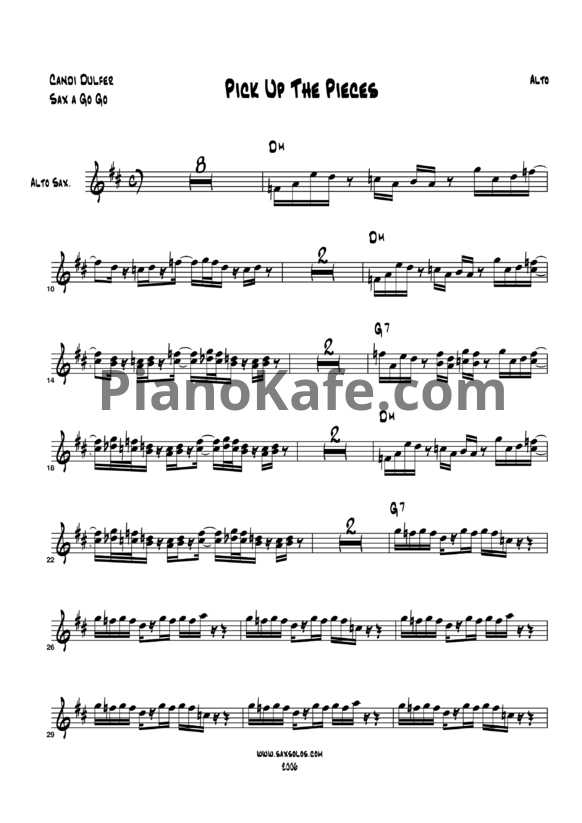 Ноты Candy Dulfer - Pick up the pieces - PianoKafe.com
