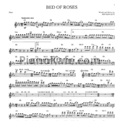 Ноты Bon Jovi - Bed of roses (Переложение для флейты) - предпросмотр