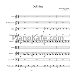 Ноты Alexandre Desplat - Obliviate - предпросмотр