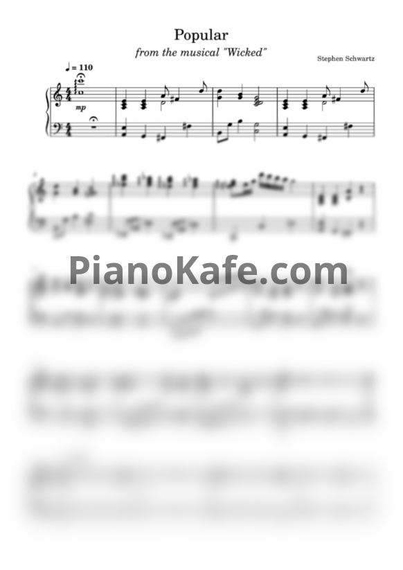 Ноты Ariana Grande - Popular - PianoKafe.com