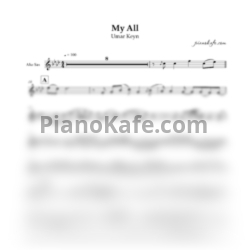 Ноты Umar Keyn - My all (для альт саксофона)