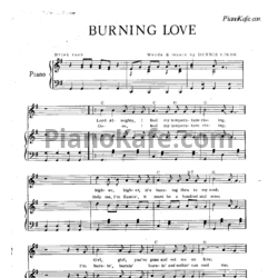 Ноты Elvis Presley - Burning love - предпросмотр