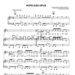 Ноты Imagine Dragons - Hopeless opus - предпросмотр